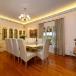 Comfortable and spacious dining room ideal for large families in Corfu holiday villa