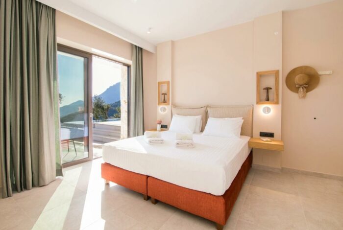 Quiet bedroom space ideal for relaxing retreats in North East Corfu