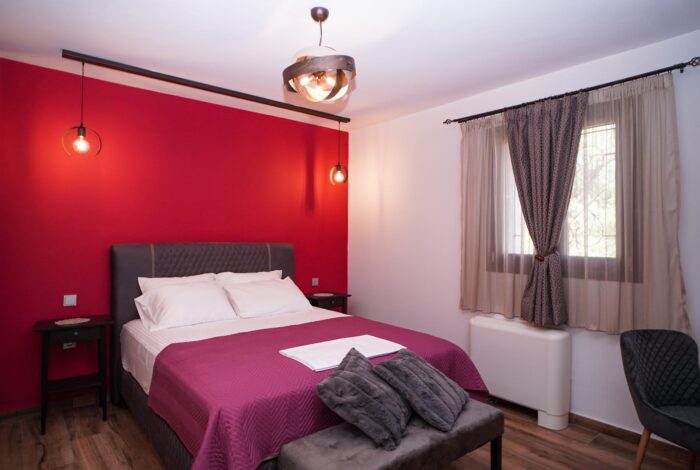 Spacious double bedroom in elegant villa near Corfu town