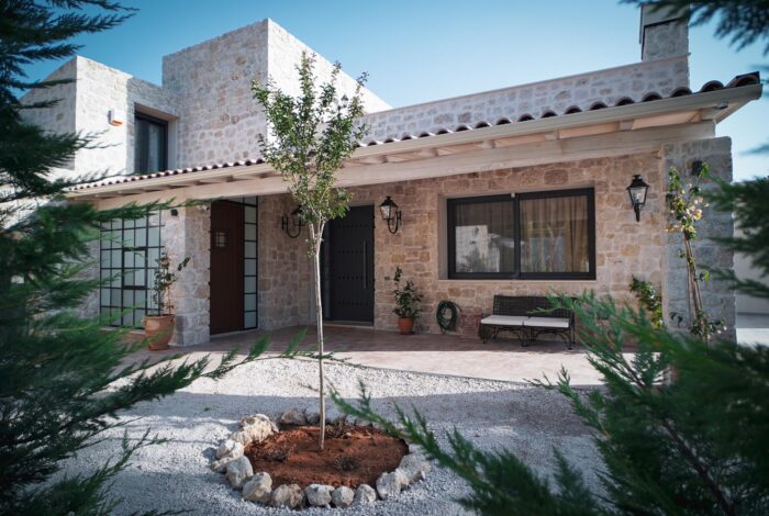 Spacious patio area for al fresco dining at Corfu villa