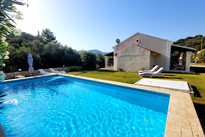 Corfu villa with private swimming pool and beautiful exterior for investment or residence