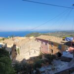 Balcony with sea views from renovation project in Chlomos, South Corfu