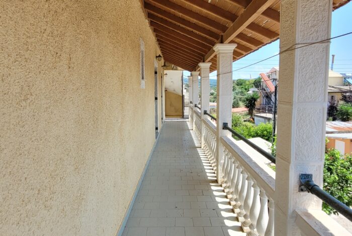 Balcony surrounding the Corfu property with outdoor potential for renovation or leisure