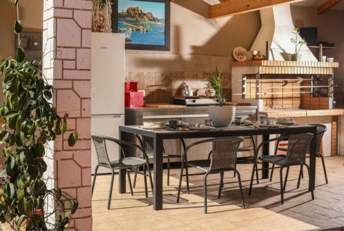 Covered BBQ area perfect for outdoor dining