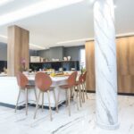 Open plan dining room and kitchen on the ground floor