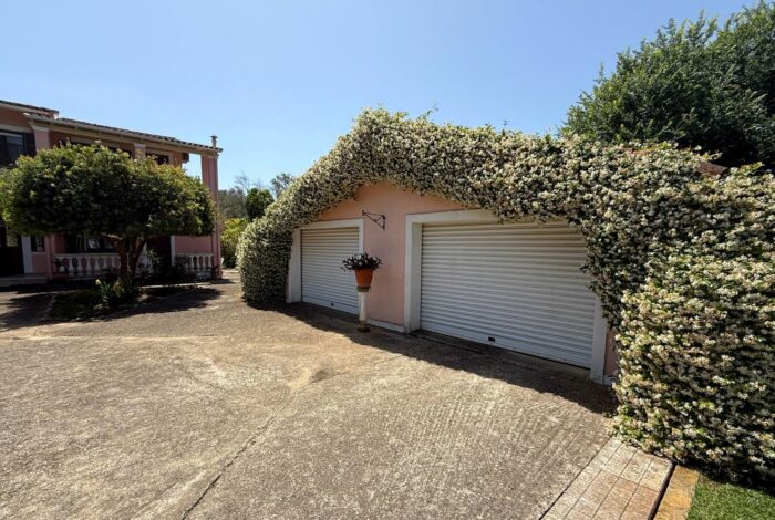 Covered garage with two parking spaces on private plot in Corfu