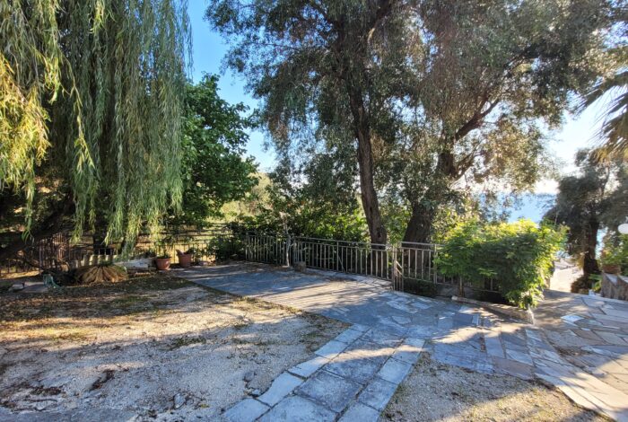 Entrance to holiday complex with landscaped surroundings