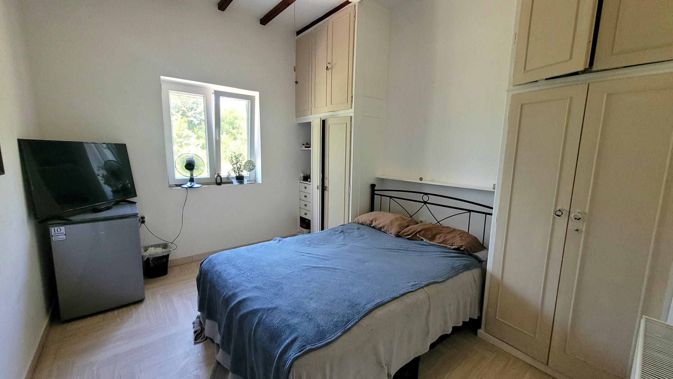 Spacious bedroom with natural light
