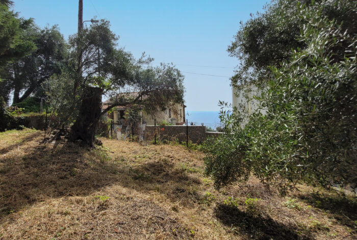 Partial sea view land in Gastouri Central Corfu