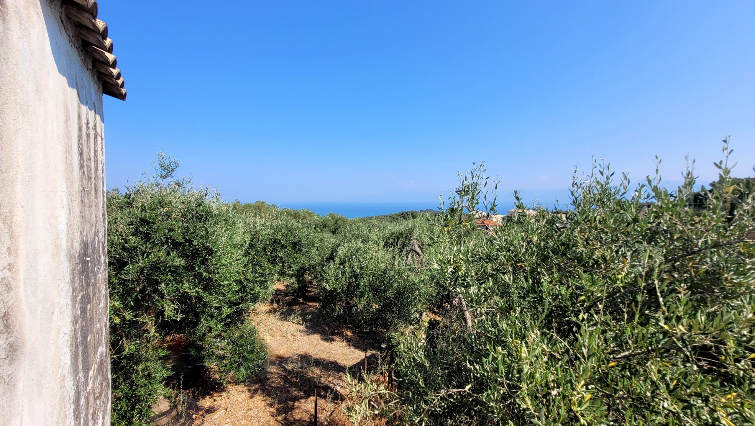 Unobstructed views of the Ionian Sea from upper terrace