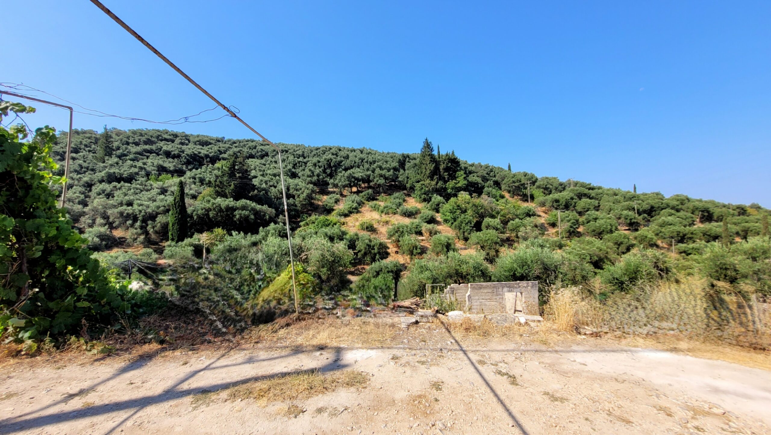 Countryside views from the semi detached house in Agios Martinos, North Corfu