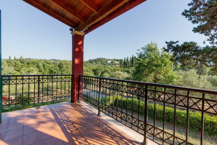 Large veranda with countryside views