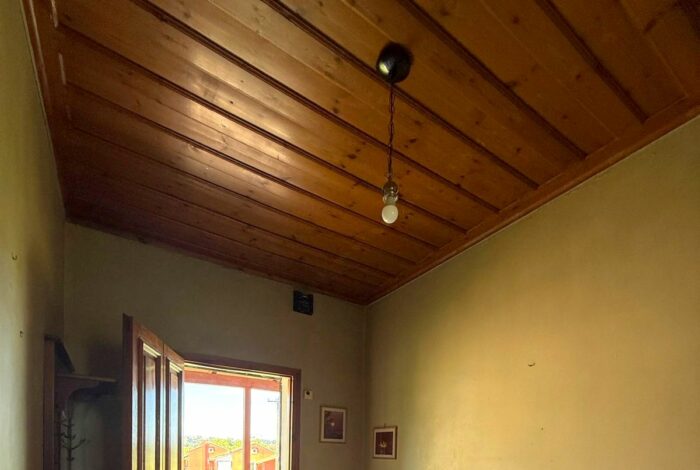 Interior hallway of Corfu property with access to bedrooms and living area