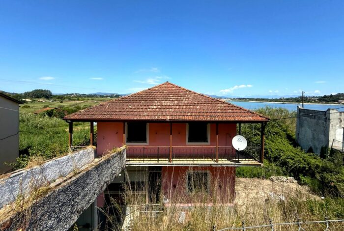 Front view of detached house for sale in Perama, Corfu