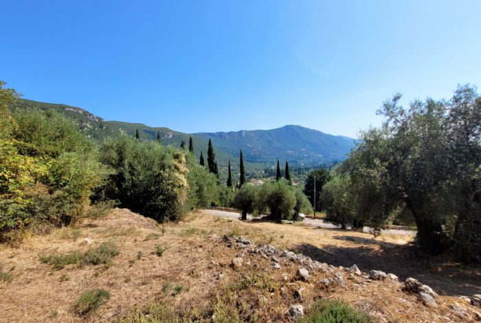 Gently sloping land with countryside views in Corfu