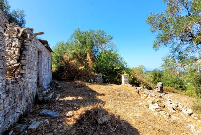 Sea view plot for sale in Paxos with renovation project