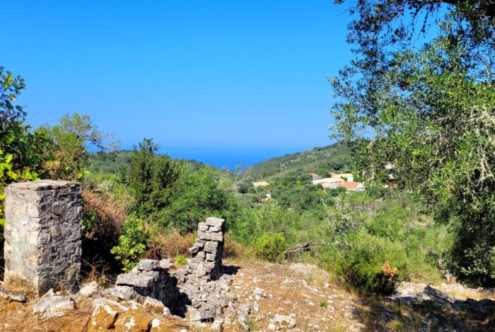 Sea view plot for sale in Paxos with renovation project