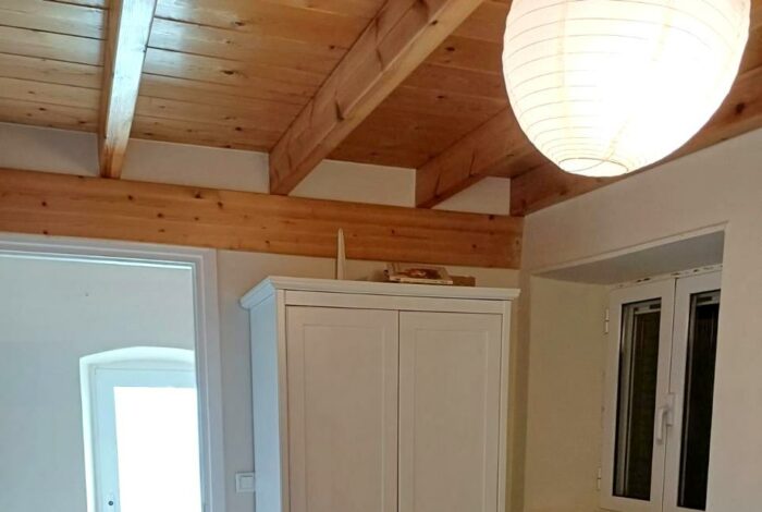 Two-bedroom layout on the first floor of a house for sale in central Corfu