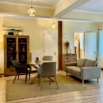 Fully furnished living room ideal for year-round living in Corfu