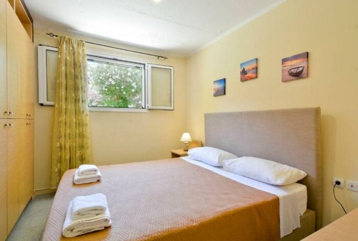 Renovated master bedroom in Corfu property for sale