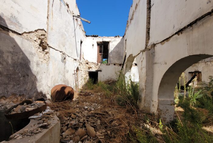 Interior of 17th-century mansion in need of restoration, Loutses Corfu