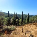 Inclined plot 4049 sqm in North Corfu with building allowance and utilities nearby