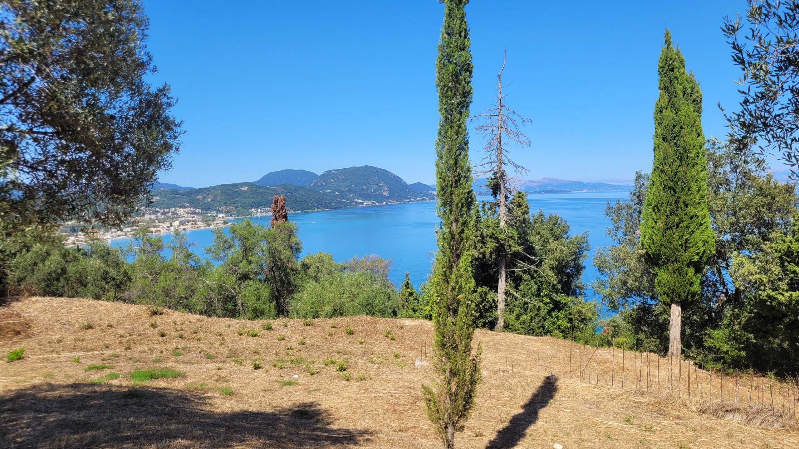Plot with sea views in South Corfu ready for villa construction