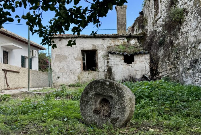 Traditional Corfiot stone house exterior