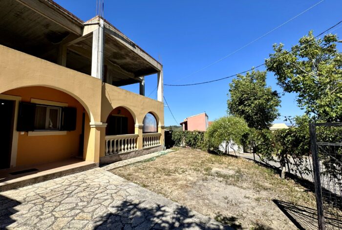 Venetian architecture village Corfu residential building exterior