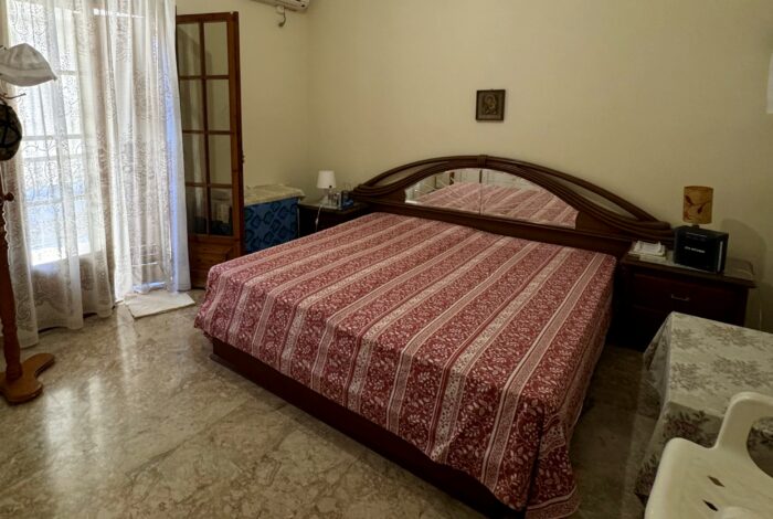 Big bedroom of a ground floor apartment