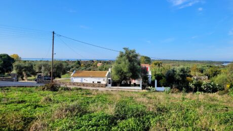Distant sea views from the land close to Issos beach