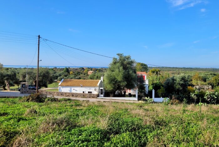 Distant sea views from the land close to Issos beach
