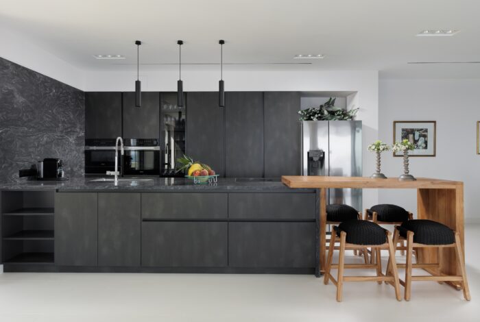 Fully equipped modern kitchen with appliances