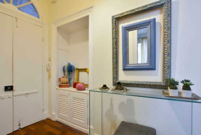 Renovated hallway with classic Corfiot details in Venetian apartment, Corfu Town center