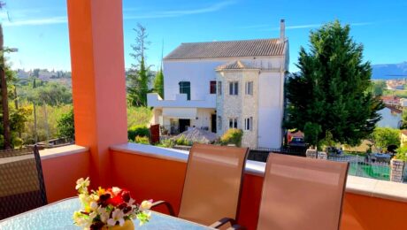 Spacious veranda perfect for outdoor dining or relaxation – Corfu real estate
