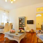 Bright living room in renovated Venetian apartment, Corfu Town center