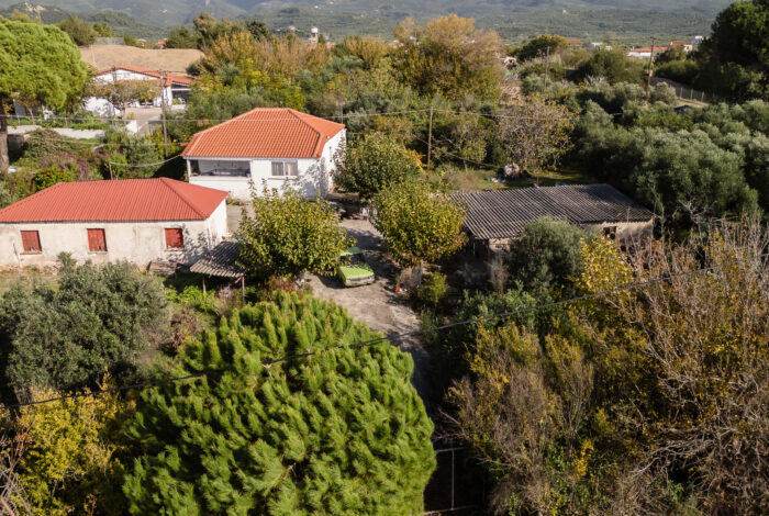 Zacharo beachfront real estate opportunity with existing storage buildings on-site