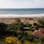 Drone shot of the beachfront plot in Kakovatos, Peloponnese