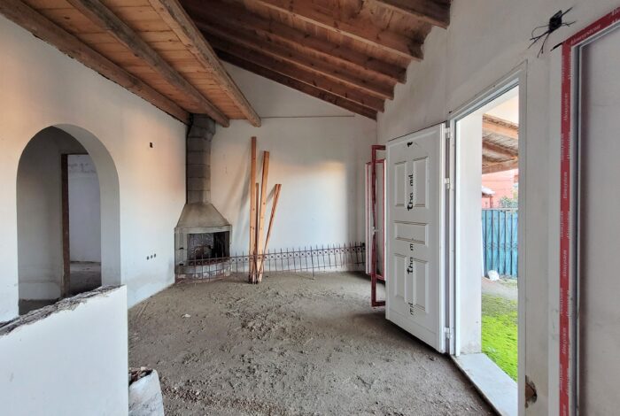 Unfinished interior of semi-detached house in Kastania Corfu