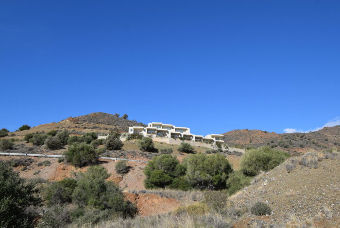 Property terraces overlooking the coastline of Boeotia
