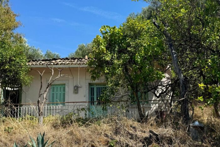 Small 37 sqm house on seaview plot in Agios Georgios Corfu