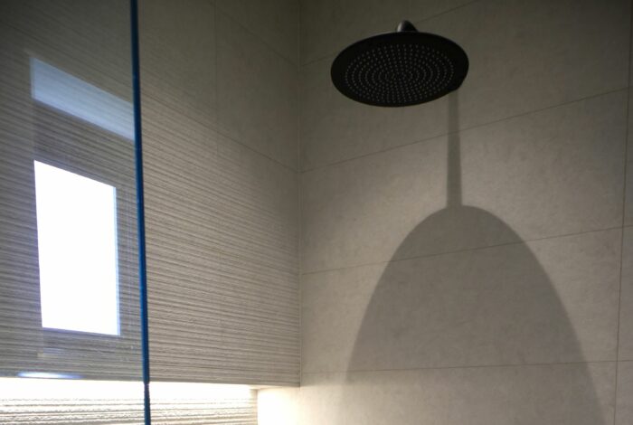 Wet room, wheelchair accessible bathroom