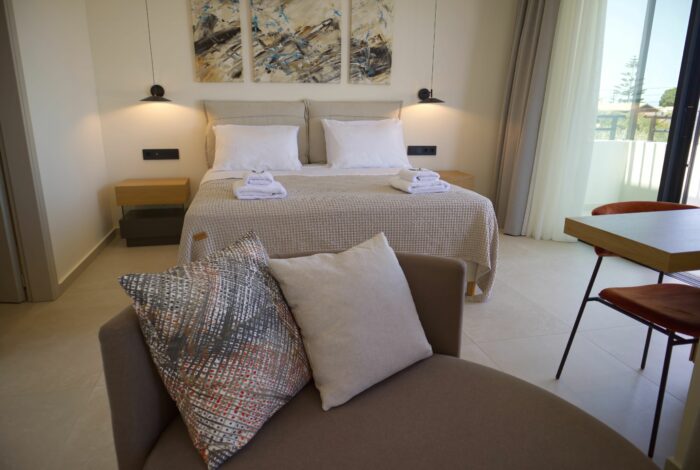 Fully accessible ground-floor bedroom in Corfu luxury villa