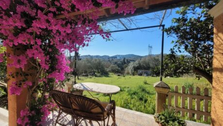 Countryside views from the terrace in Perivoli detached house