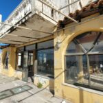 Hotel restaurant area with sea views in Agios Georgios Pagi
