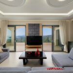 Bright living room interior in Agios Markos Corfu villa