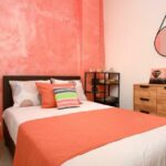 Master bedroom in renovated short-term rental apartment in Corfu Town