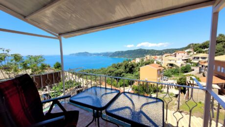 Semi-detached house in Pentati Corfu with sea view terrace