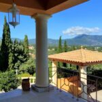 Covered terrace with views to the surrounding countryside
