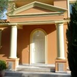 Main entrance of the villa in Gouvia, Corfu